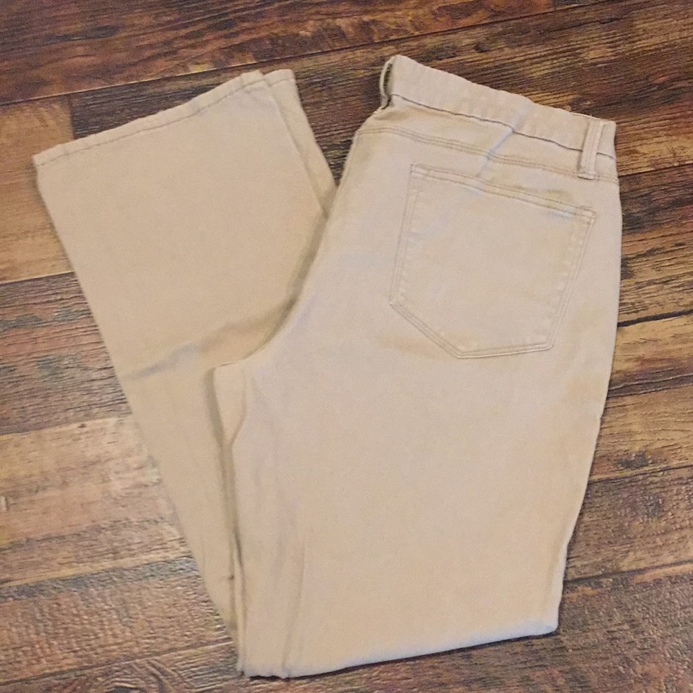 Faded Glory Velvet Touch Boot Cut khaki jeans.